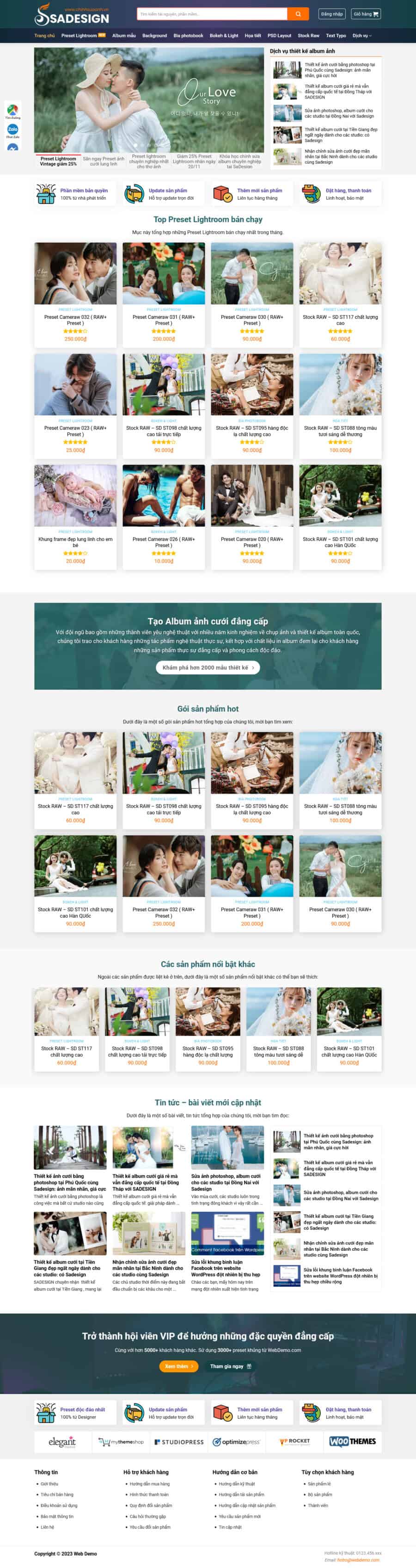 Theme wordpress bán file đồ họa stock